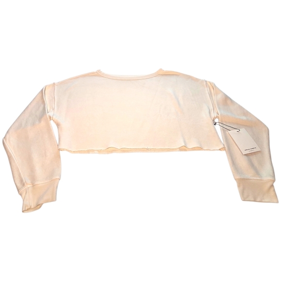 Spiritual Gangster Bella Off Shoulder Cropped Sweatshirt Cream XS NWT - Picture 4 of 15